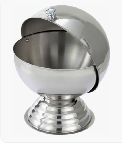 Winco Stainless Steel Sugar Bowl, 20 oz, round